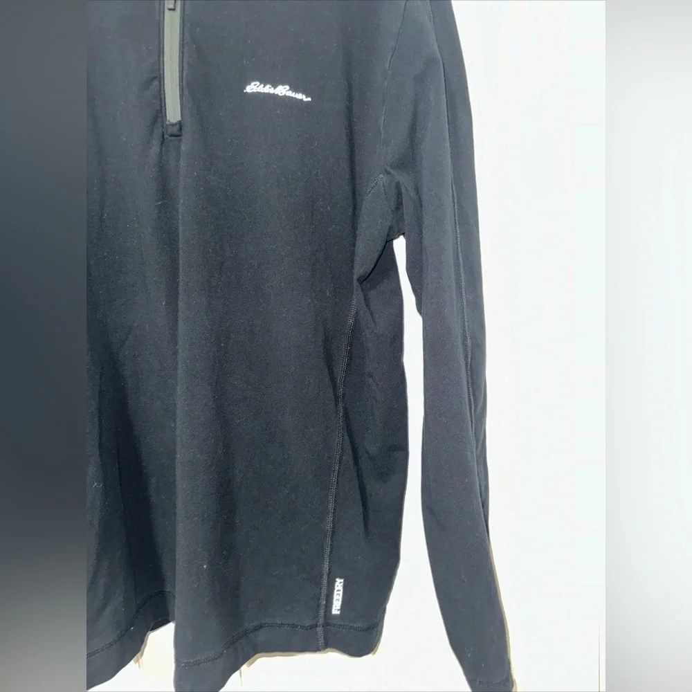 Eddie Bauer Travex FreeDry Lightweight Quarterzip Longsleeve M Black